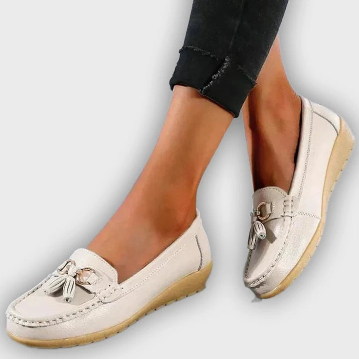 Ingrid – Women’s Leather Moccasins – Cushioned Sole – Tassel Detail