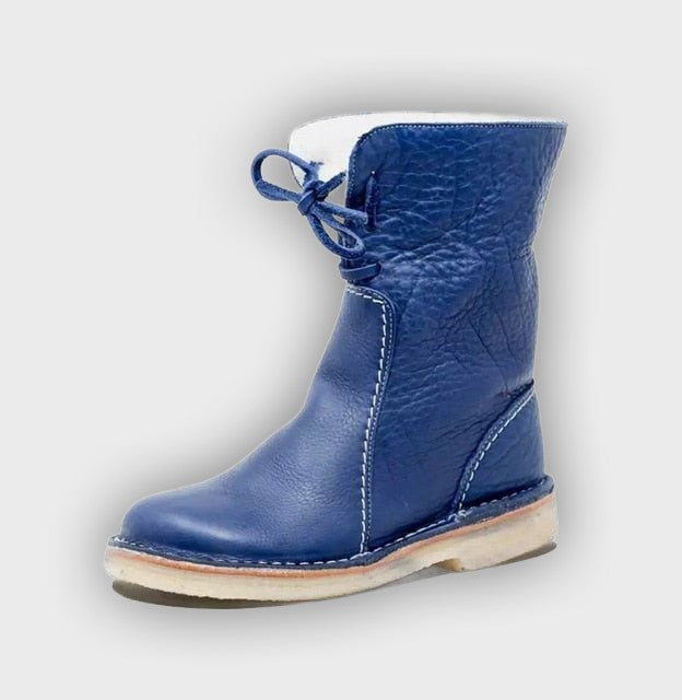 Lesli – Women’s Leather Lace-Up Ankle Boots with 2-Inch Heel