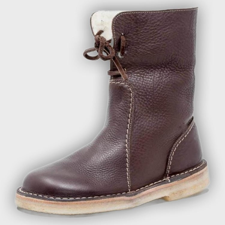 Lesli – Women’s Leather Lace-Up Ankle Boots with 2-Inch Heel