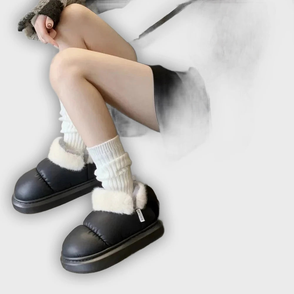 Lysandra – Women’s Bow Detail Boots – Fur Lined & Thick Sole