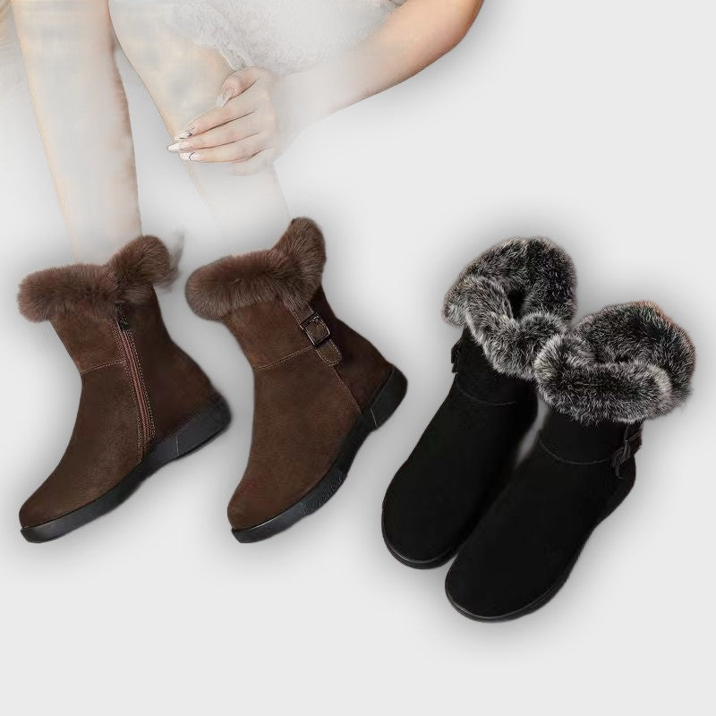 Maja – Women’s Winter Snow Boots with Thick Lining & Side Zipper