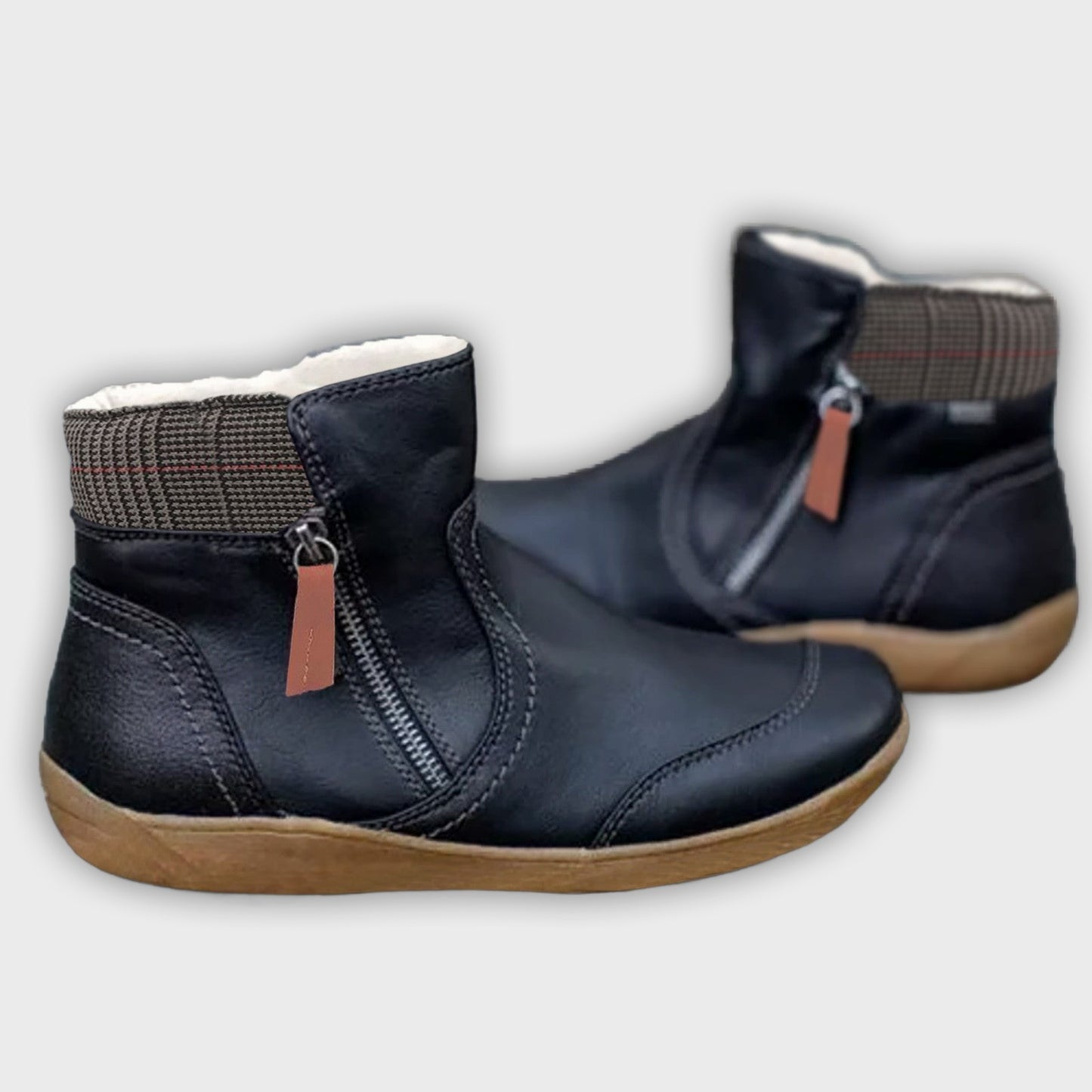 Maribel – Women’s PU Leather Ankle Boots with Side Zip & Structured Fit