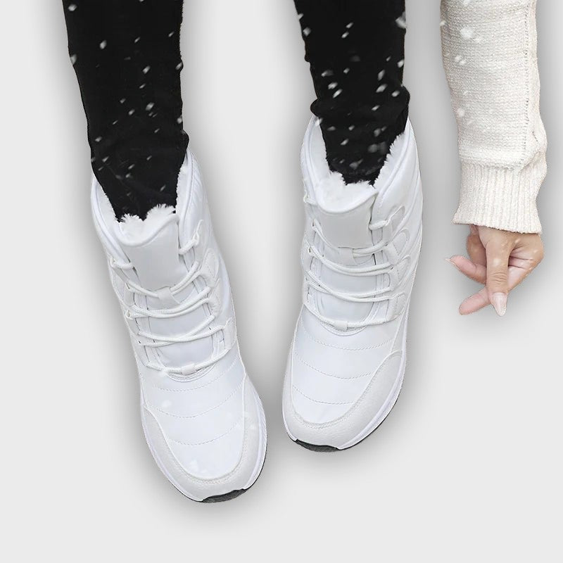 Marnie – Women’s Combat Boots with Plush Lining & Flat Sole for Winter