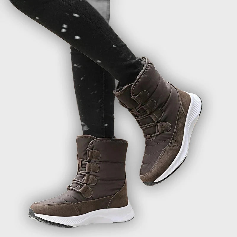 Marnie – Women’s Combat Boots with Plush Lining & Flat Sole for Winter