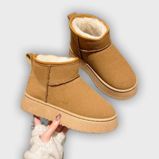 Romina – Women’s Suede-Look Ankle Boots with Plush Lining & Rugged Sole