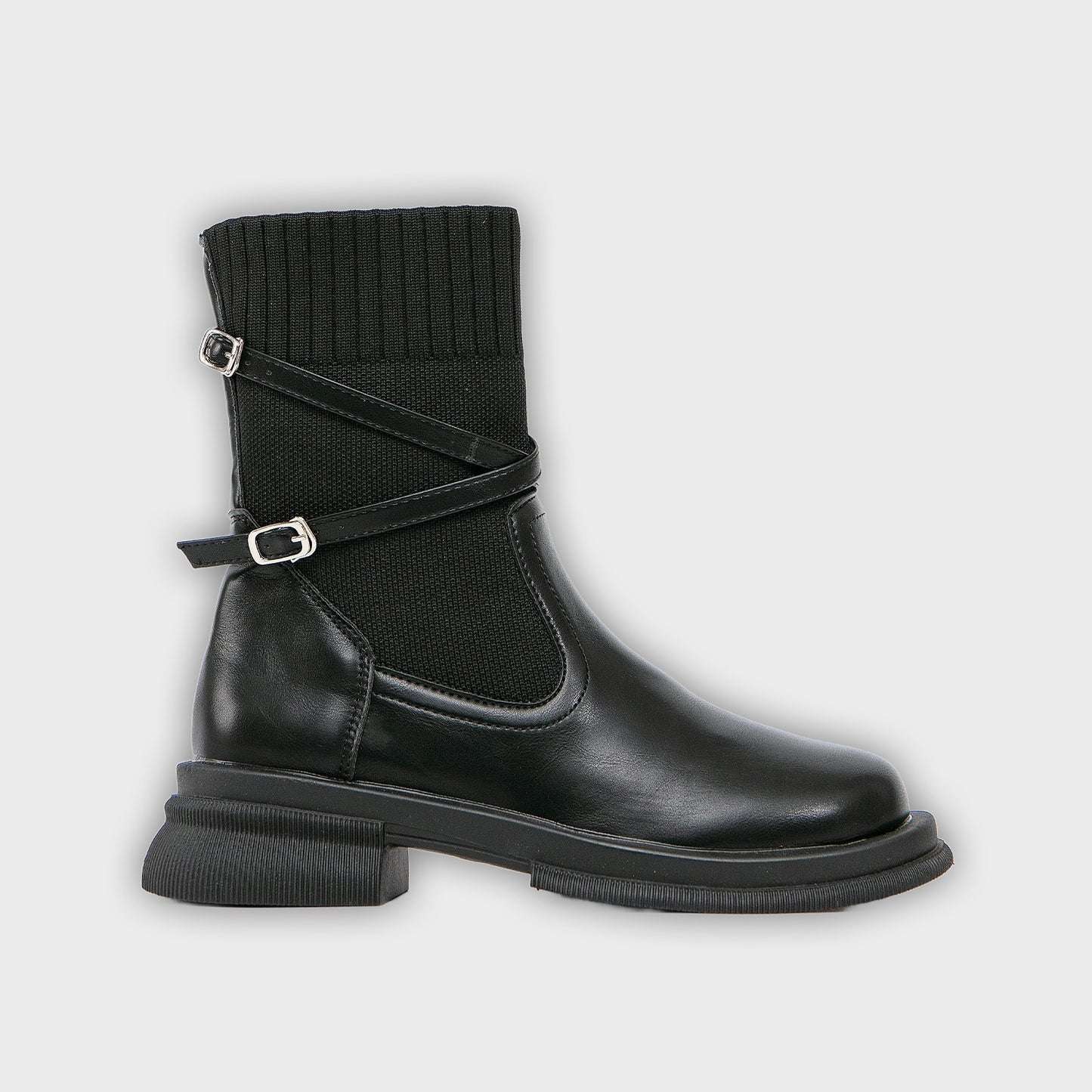 Runa – Women’s Faux Leather Ankle Boots with Chic Strap Details