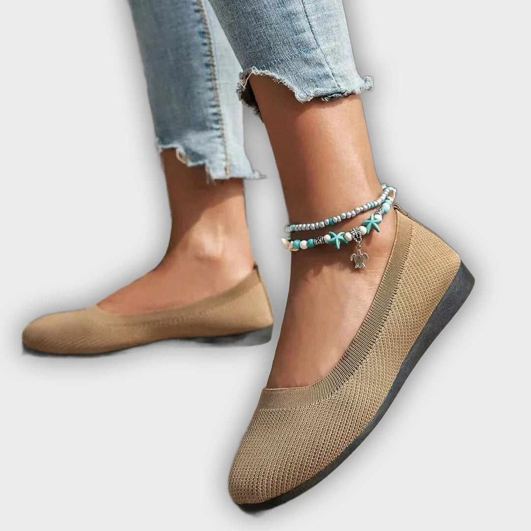 Signe – Women’s Loafers – Knit Fabric Slip-On with Orthopedic Support