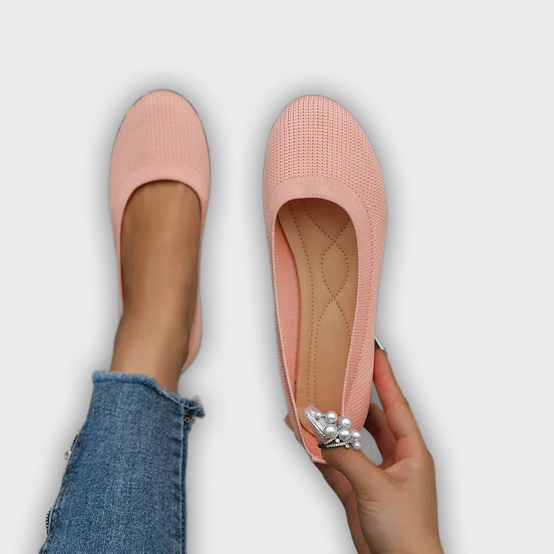 Signe – Women’s Loafers – Knit Fabric Slip-On with Orthopedic Support