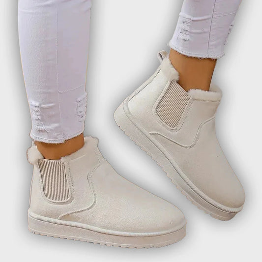 Sigrid – Women’s Fluffy Thermal Slip-On Snow Boots with Fleece Lining