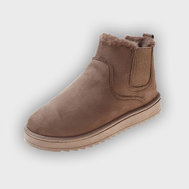 Sigrid – Women’s Fluffy Thermal Slip-On Snow Boots with Fleece Lining