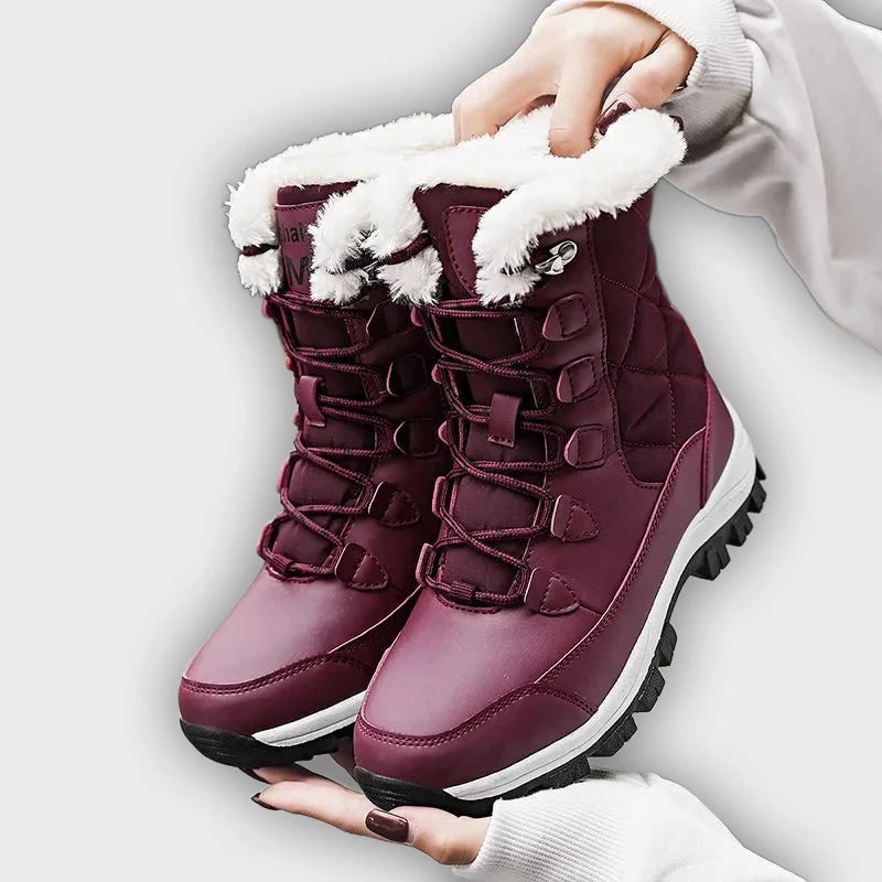 Talia – Women’s Cozy Outdoor Lace-Up Boots with Warm Lining