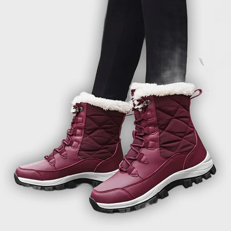 Talia – Women’s Cozy Outdoor Lace-Up Boots with Warm Lining