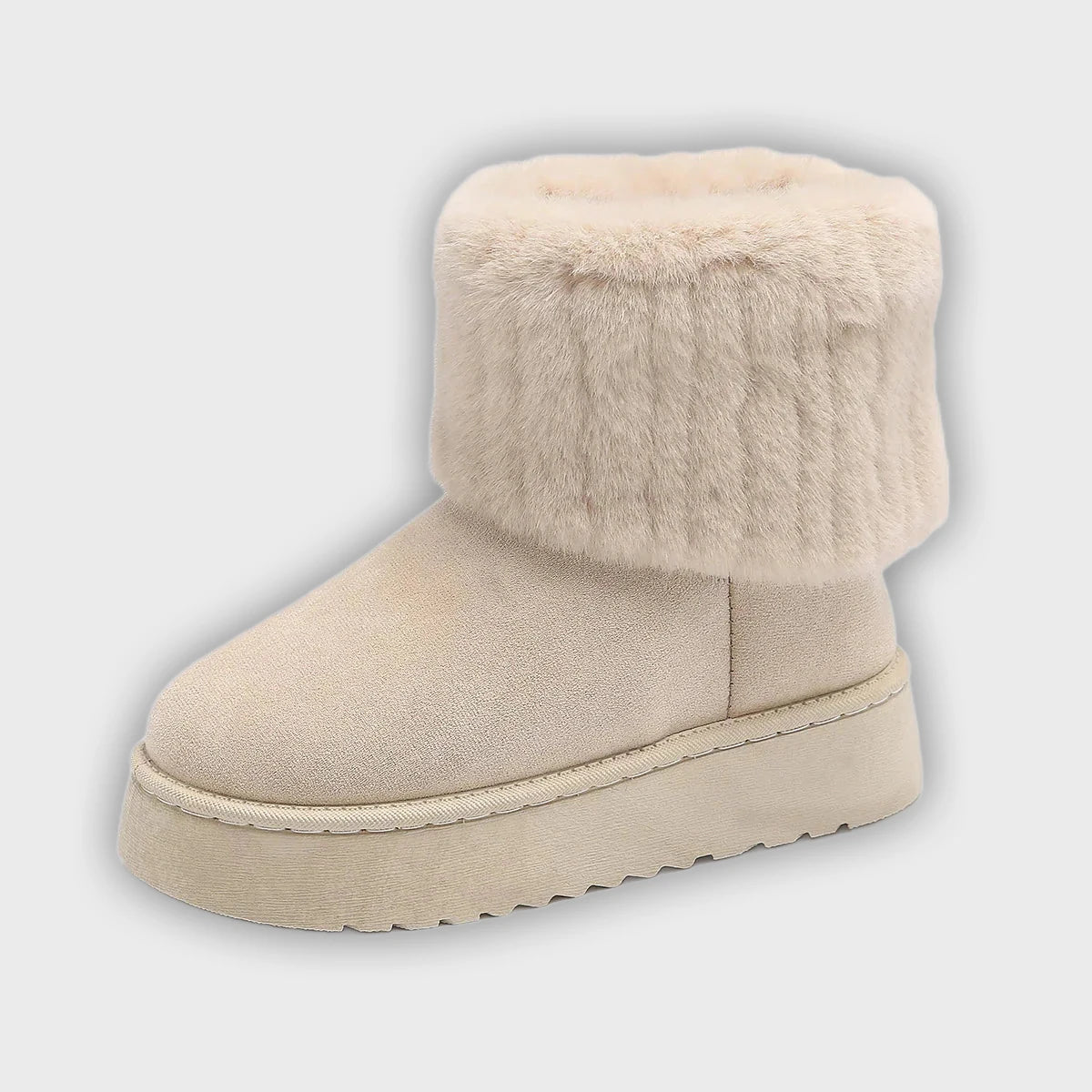 Veera – Women’s Luxurious Fur Lined Boots – Flat Heel, Cozy & Elegant