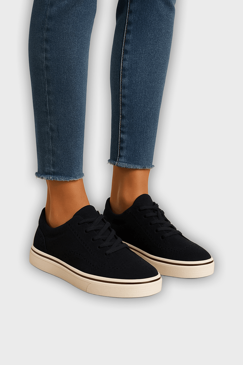 Patty Women's Casual Sneakers Lace-Up - Comfortable Fit - Flat Sole Trainers
