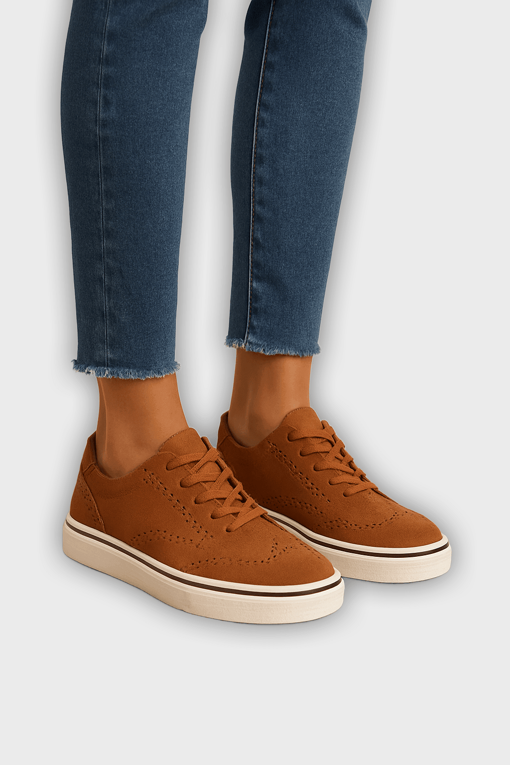 Patty Women's Casual Sneakers Lace-Up - Comfortable Fit - Flat Sole Trainers