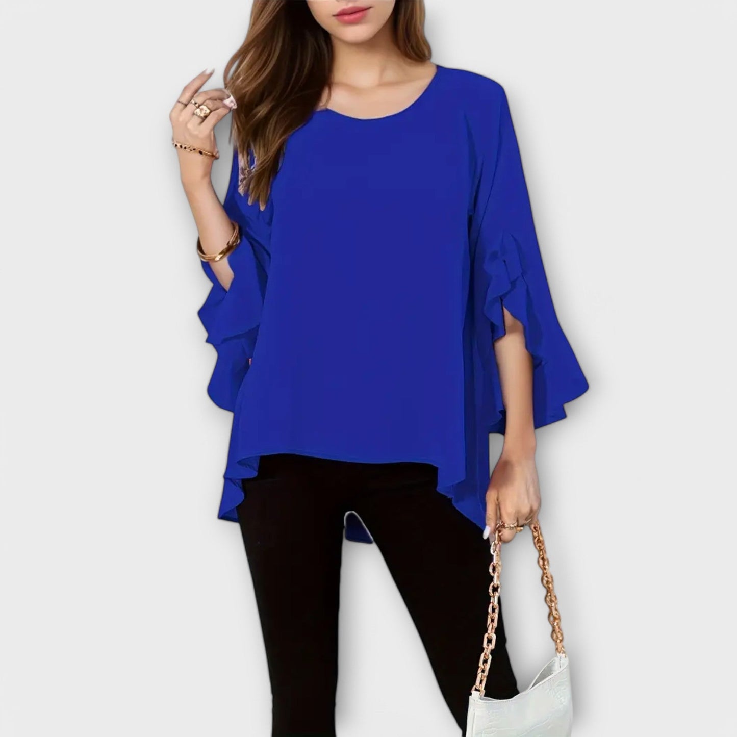 Aria - The Ideal Spring Blouse with a Round Neckline