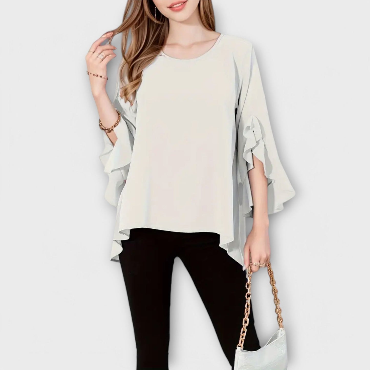 Aria - The Ideal Spring Blouse with a Round Neckline