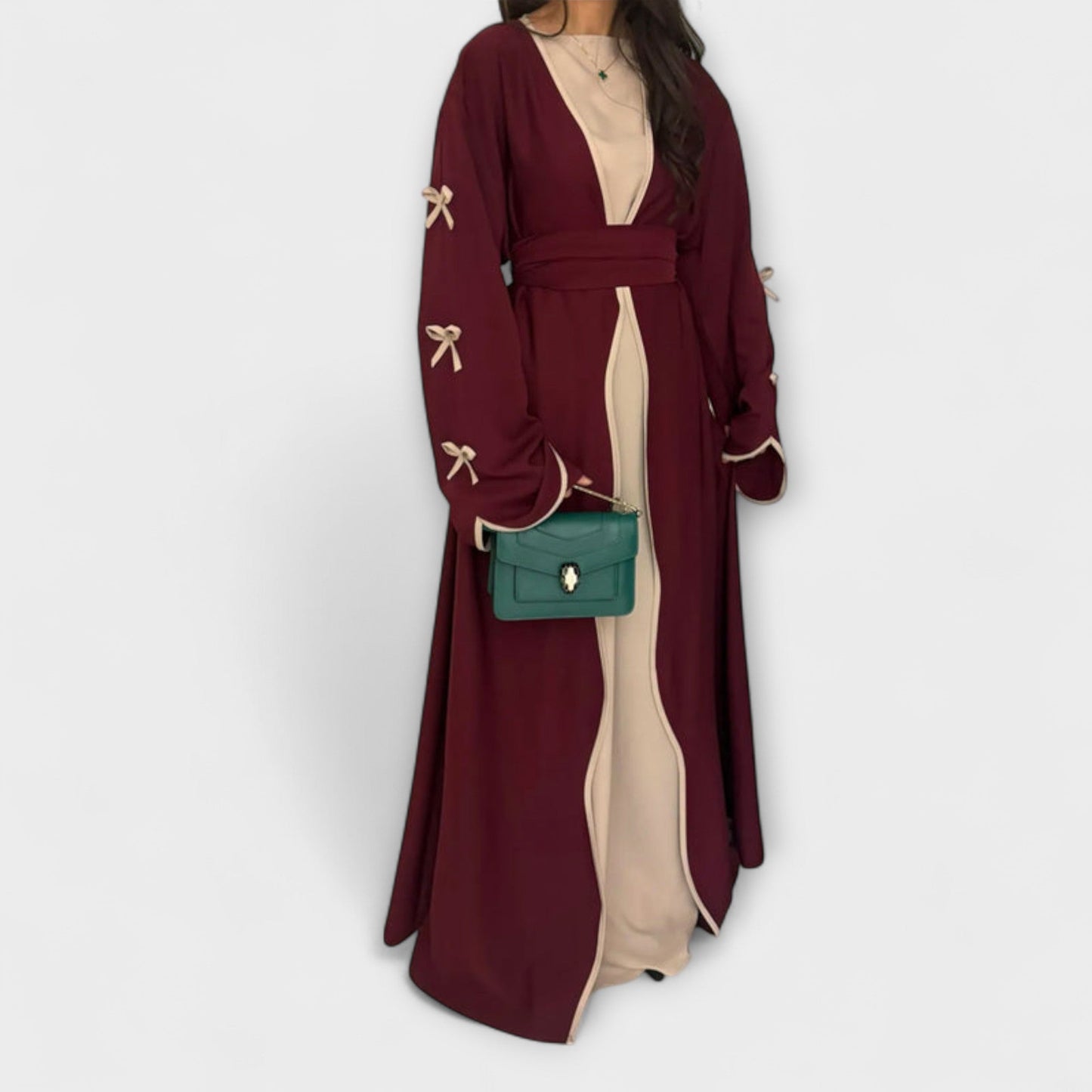Jasmin - Chic Cardigan and Dress Set with Bow Detail