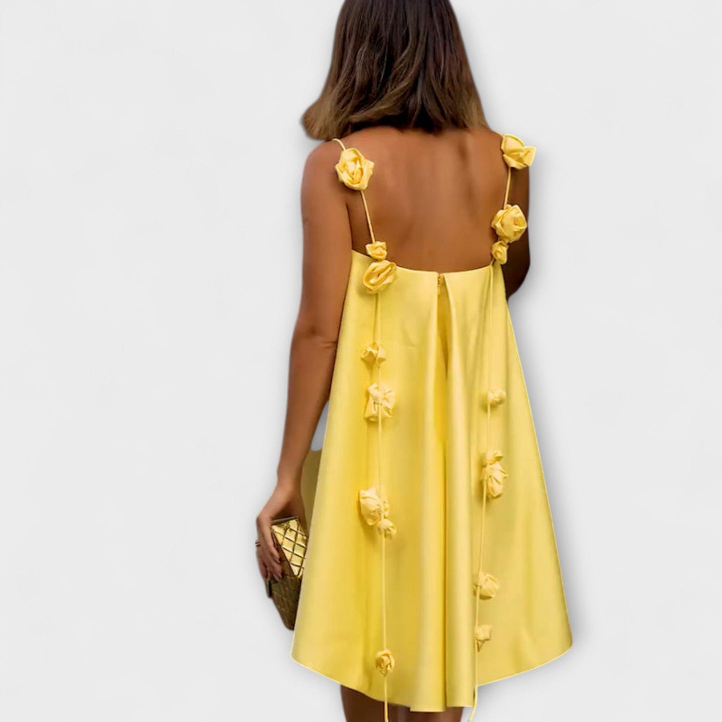 Jordan - Trendy Floral Print Loose Mini Dress with Straps