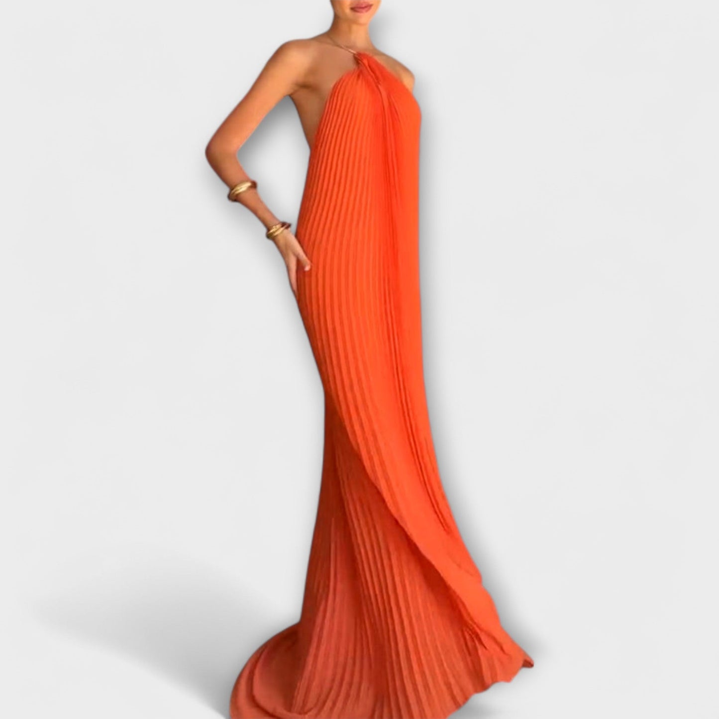 Poppy - Chic Dress with Pleated Neckline