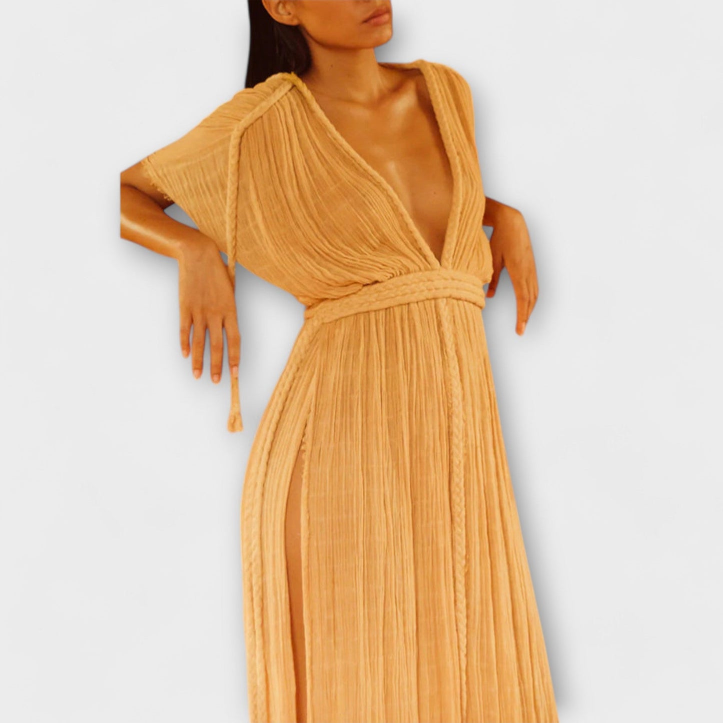 Greek-Style Maxi Kimono Dress