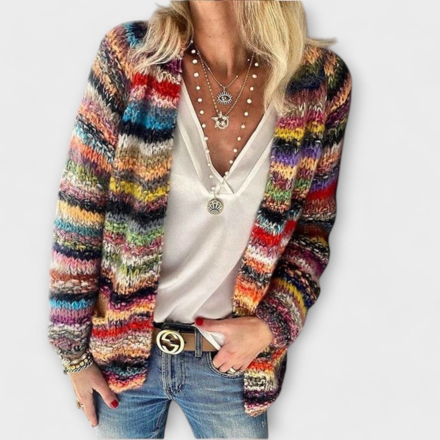 Birgitte - Vibrant and Cozy Cardigan