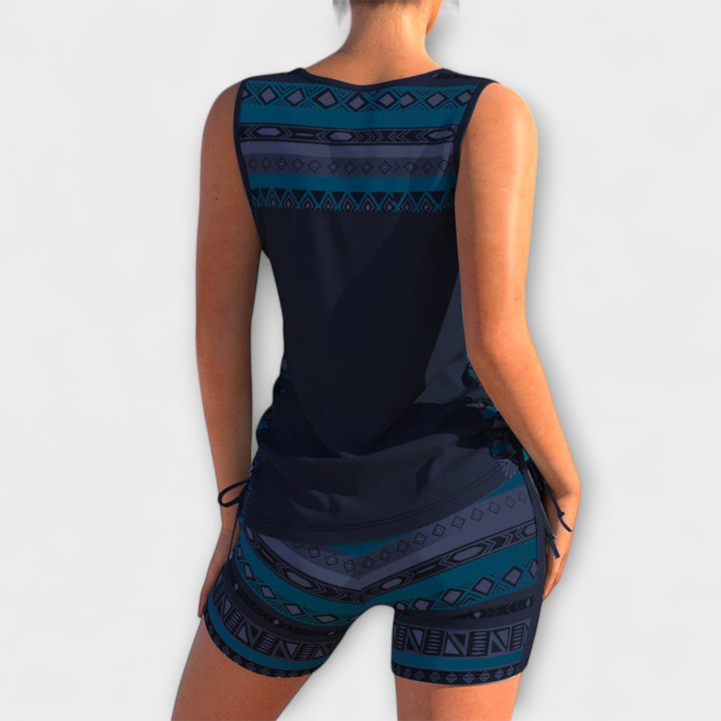 Sylvia - Geometric Print Tankini