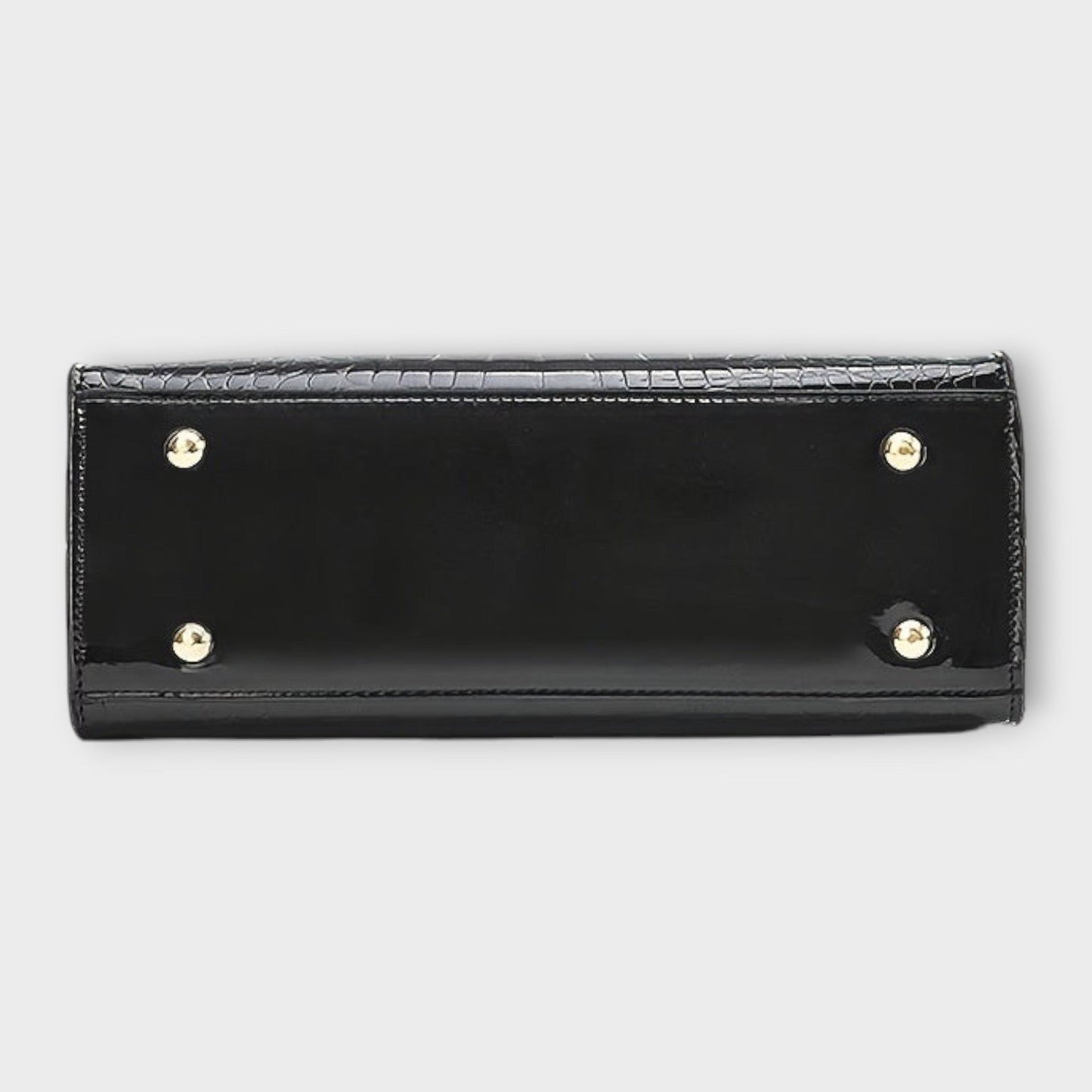 Lora - Glossy Crocodile Print Handbag