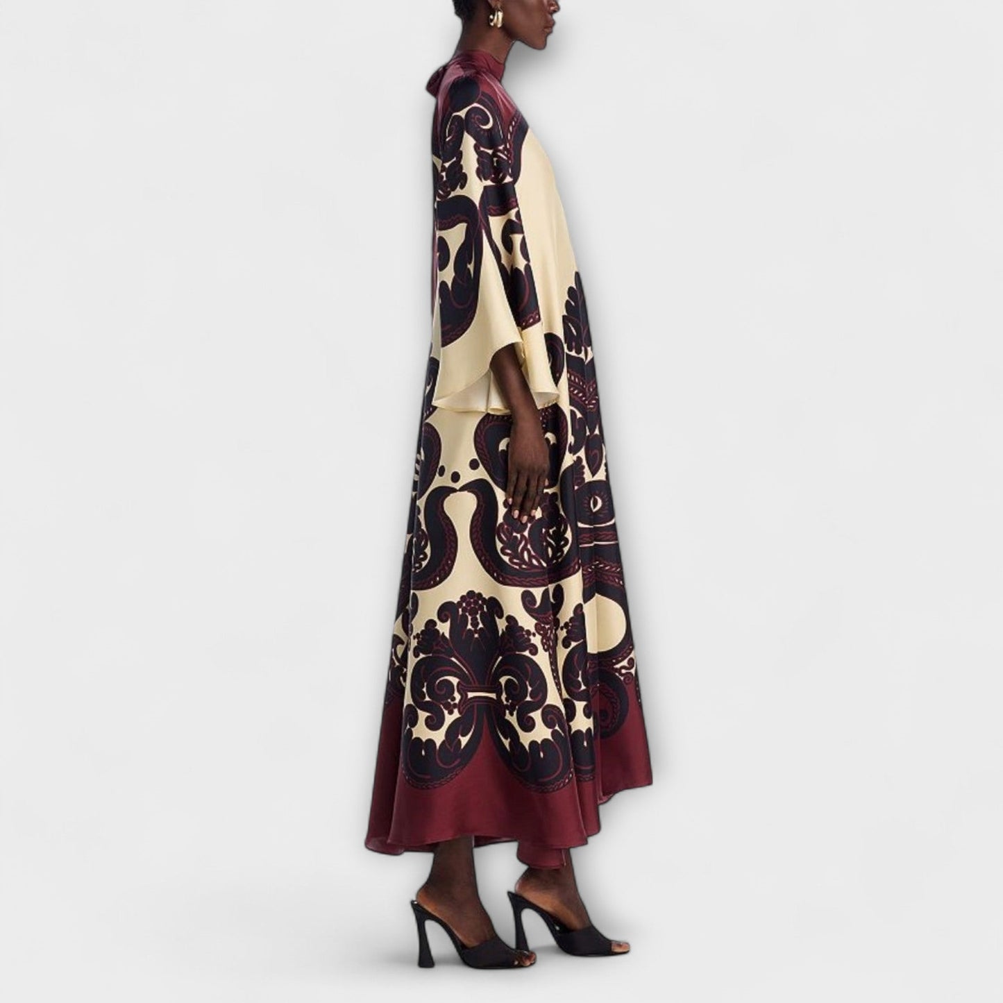 Lucy - Stunning Grenadilla Print Maxi Dress for Effortless Elegance