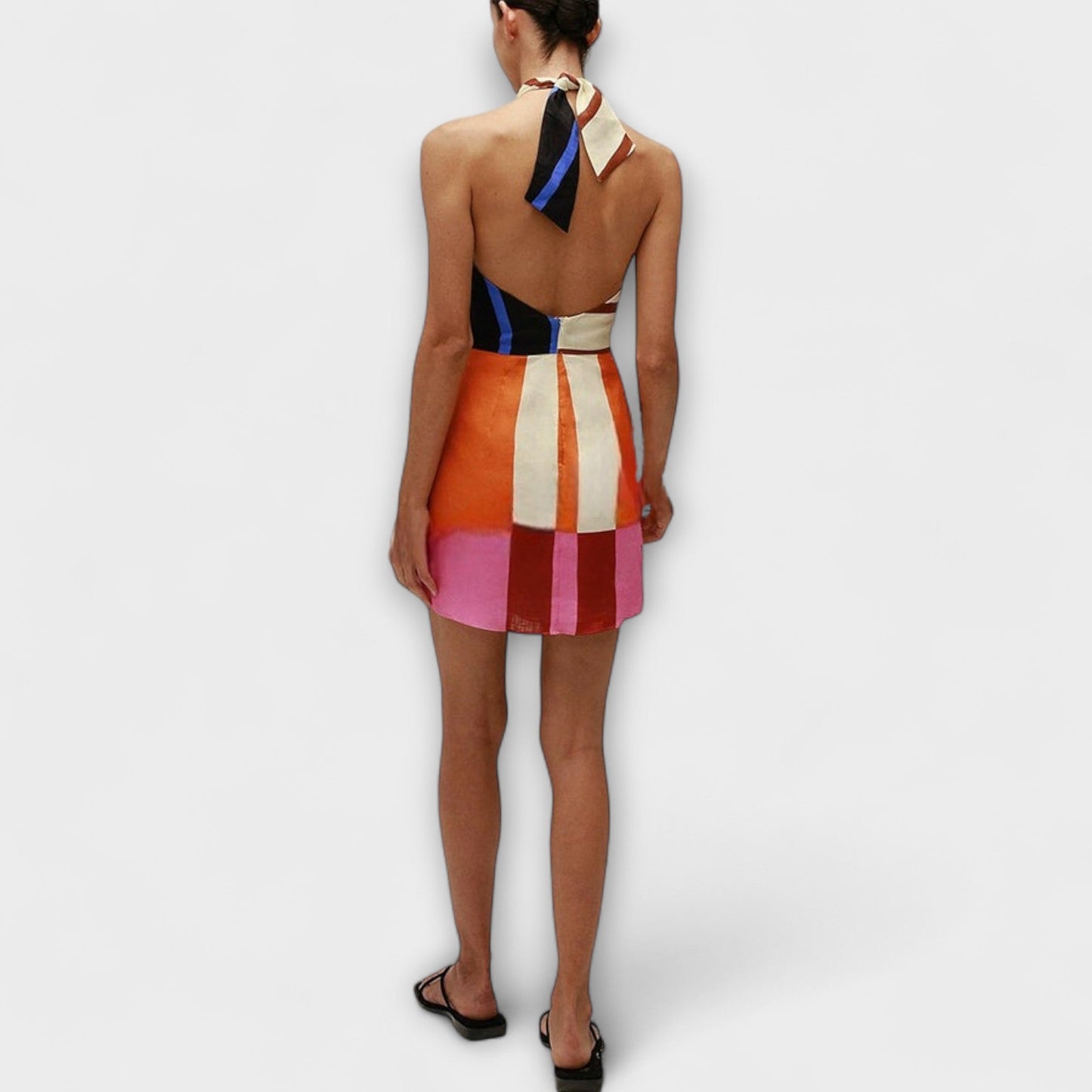 Jeniah - Loose Mini Dress with Cross-Back Tie