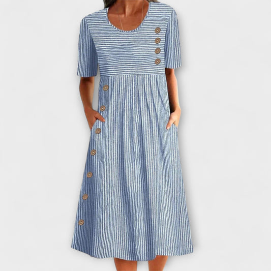 Luisa – Striped Premium Midi Dress