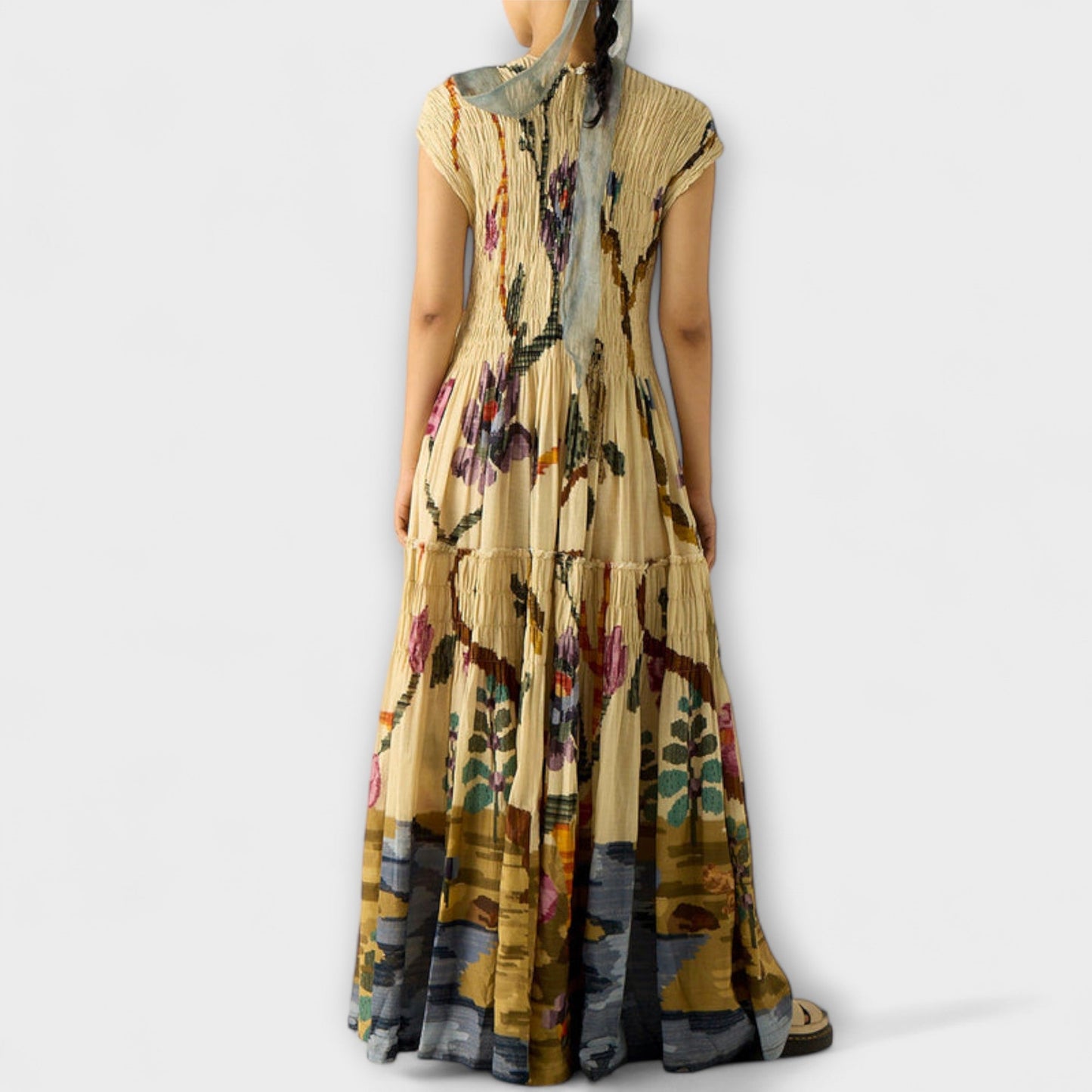 Amara - Animal Print Pleated Dress