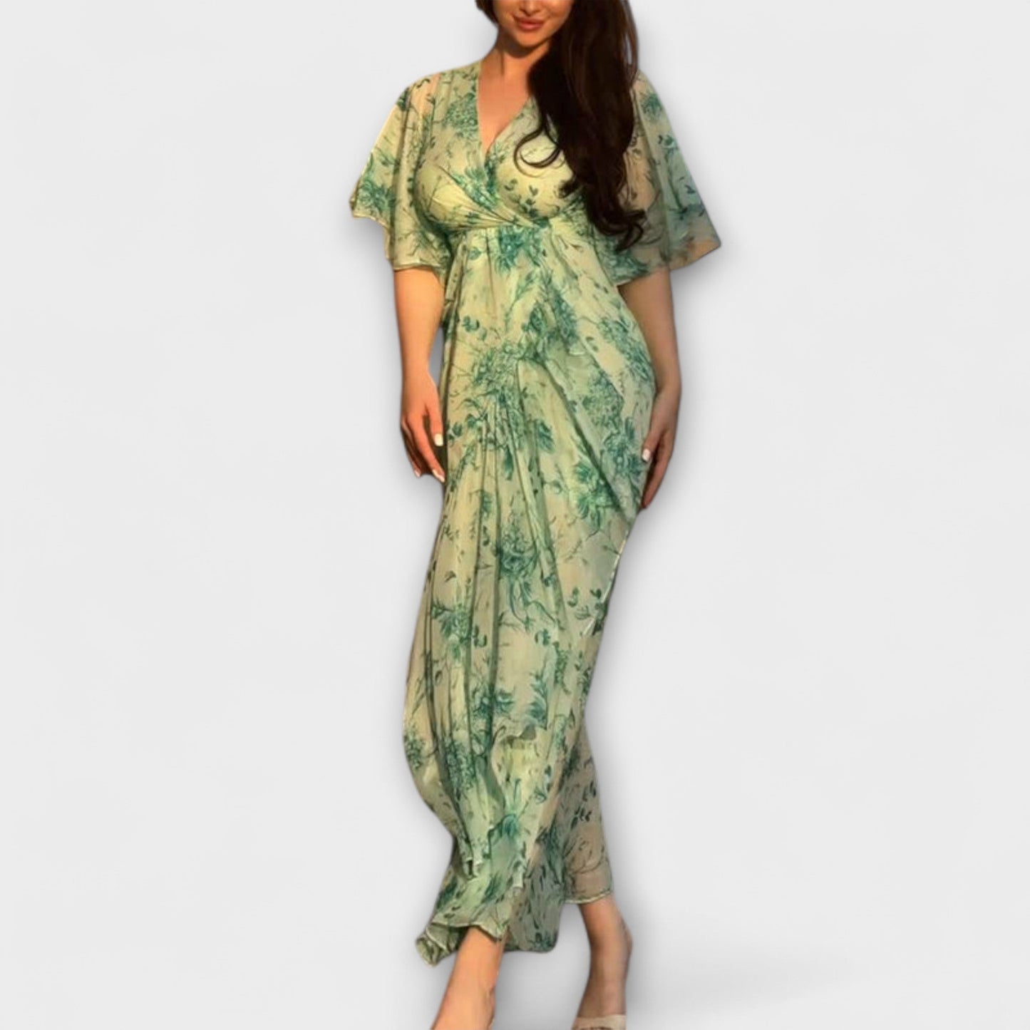 Lana - Chic Floral V-Neck Dress