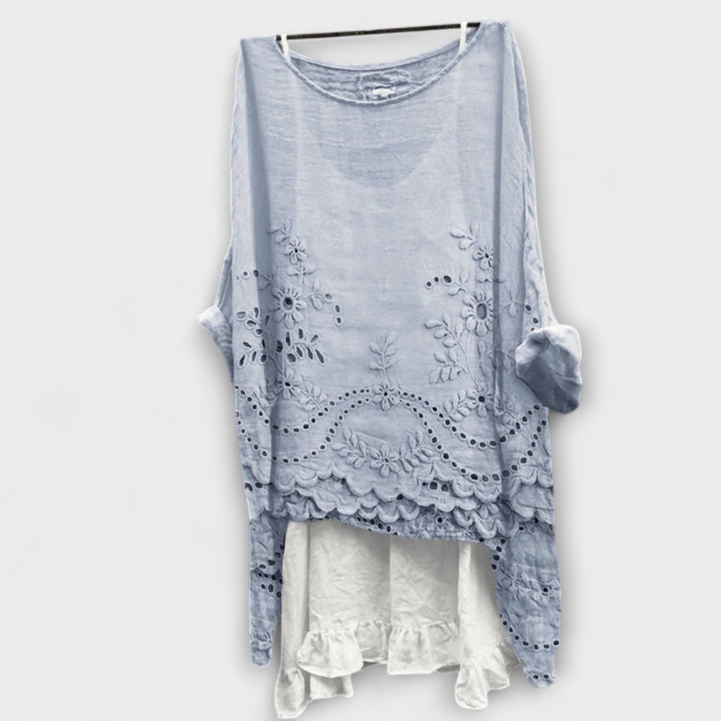 Ella - Double Layer Hem Blouse