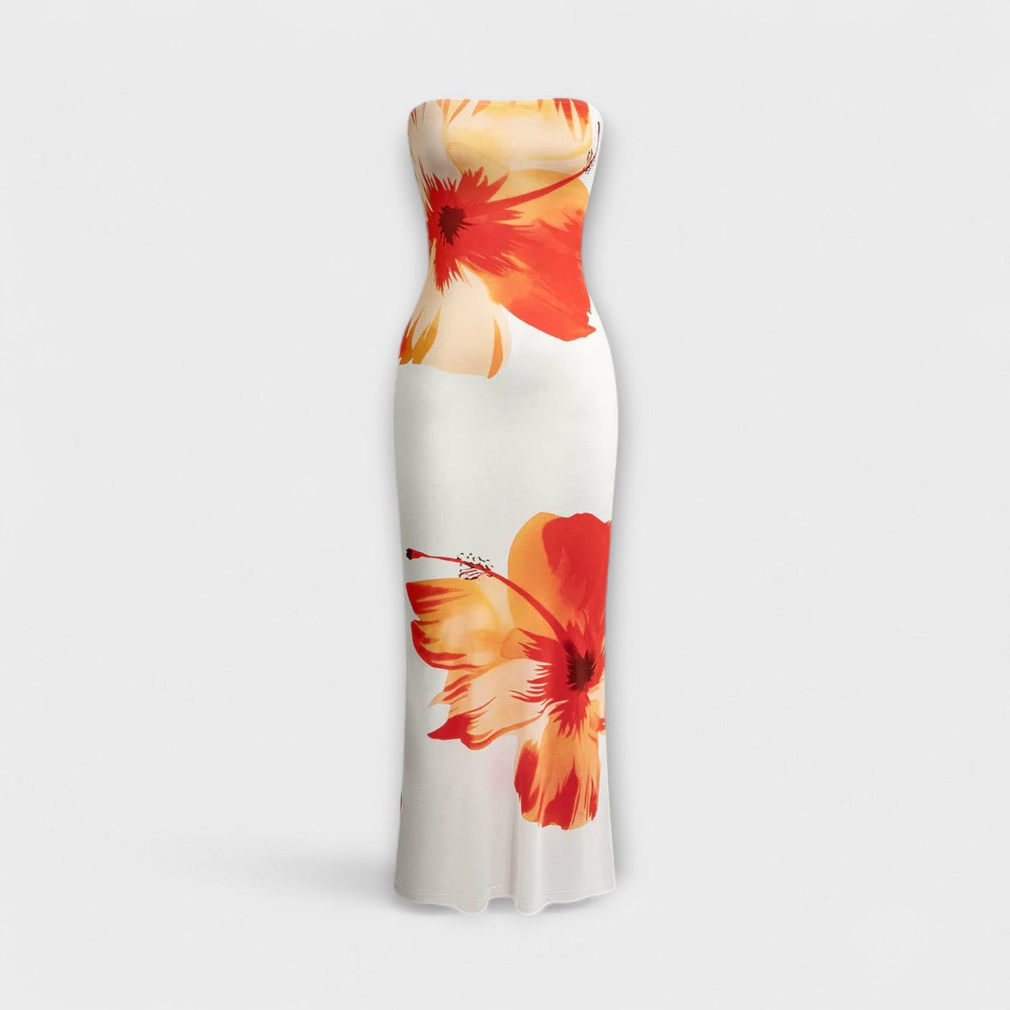Stylish Off-Shoulder Sleeveless Maxi Dress
