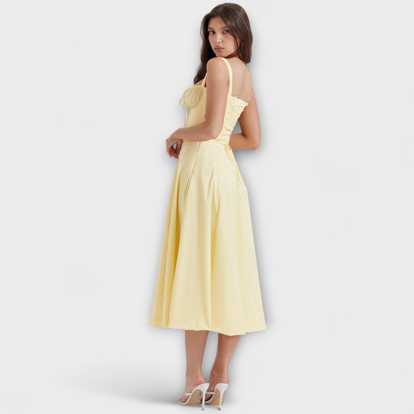 Zipporas - Custom-Fit Bustier Dress with Contemporary Spring Floral Print
