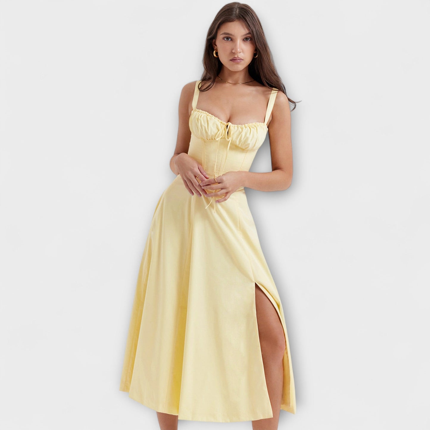 Zipporas - Custom-Fit Bustier Dress with Contemporary Spring Floral Print