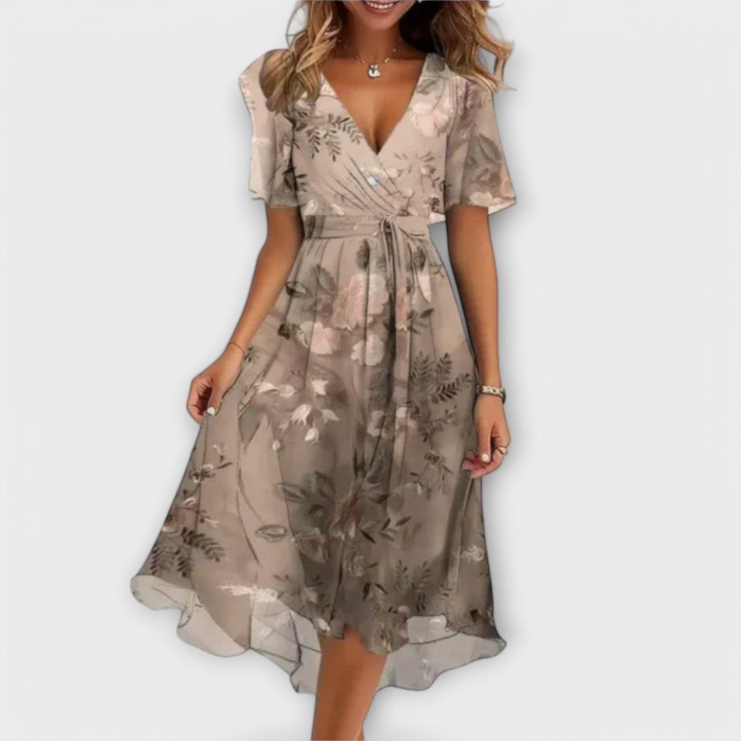 Annegret - Women's V-Neck Dress