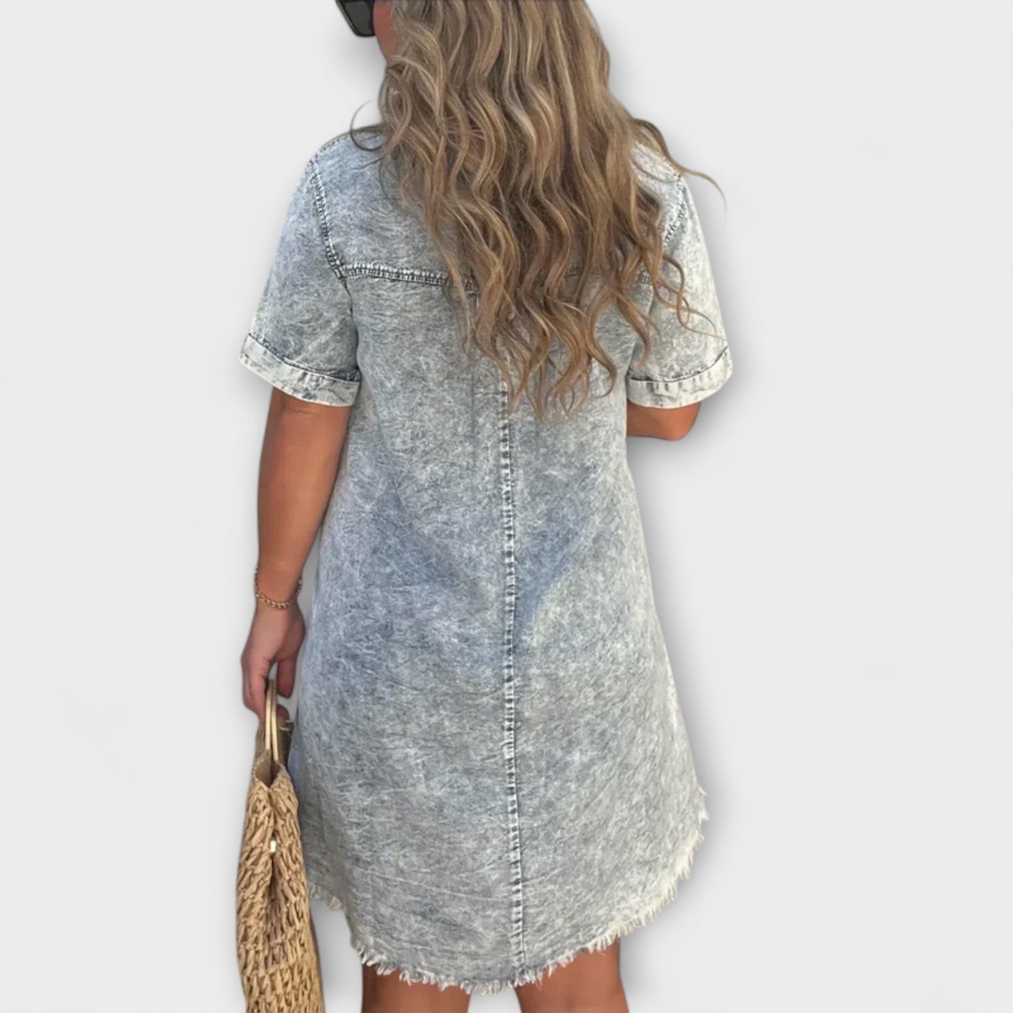 Vera - Casual Denim Shirt Dress