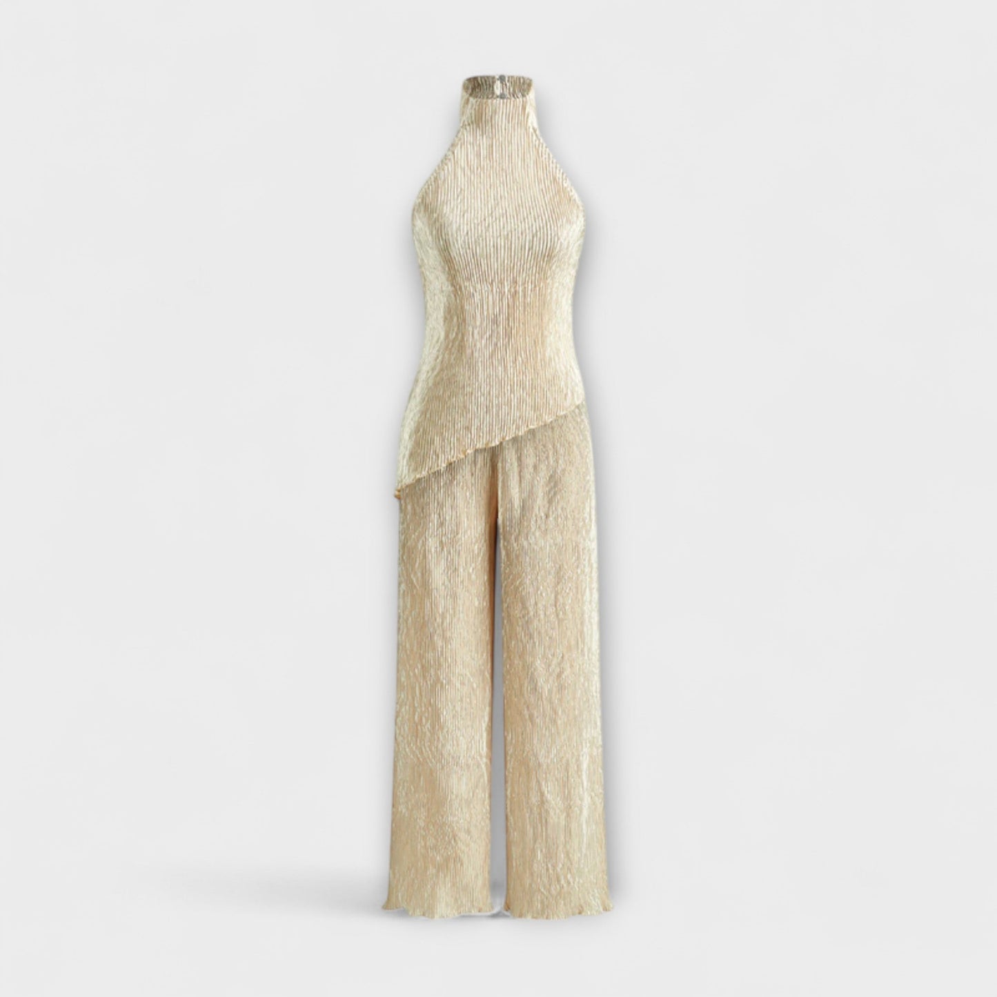 Pilarica - Elegant Asymmetrical Pleated Set