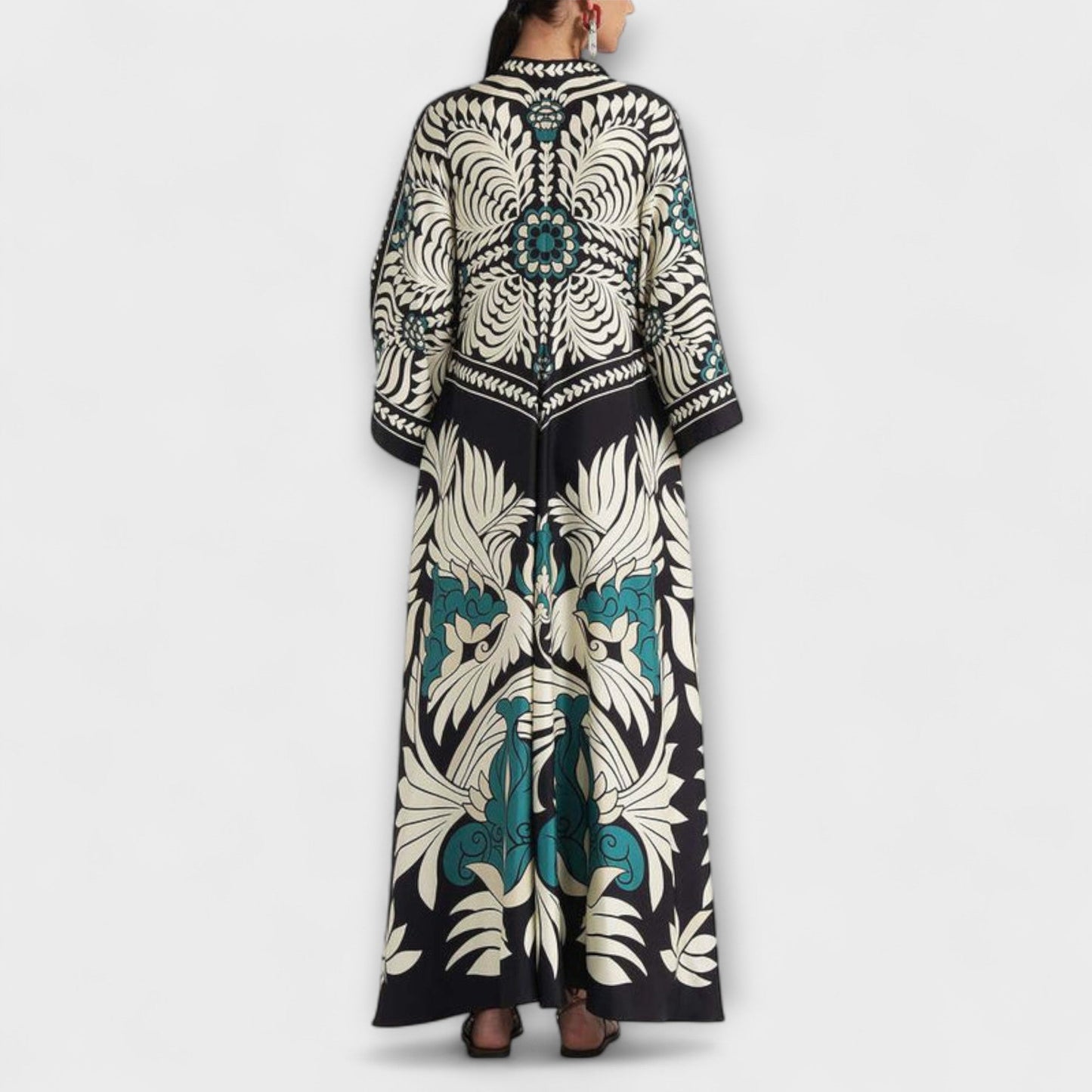 Giselle - Stylish Floral Print Flowy Maxi Dress