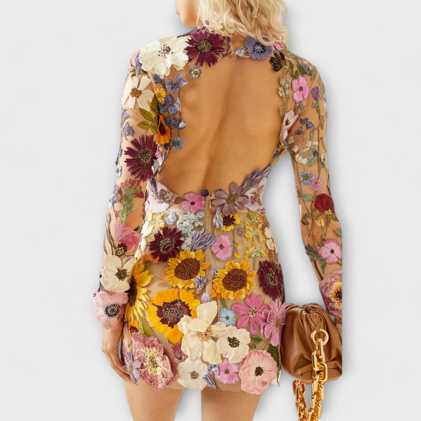 Dolores - Dress with 3D Floral Design