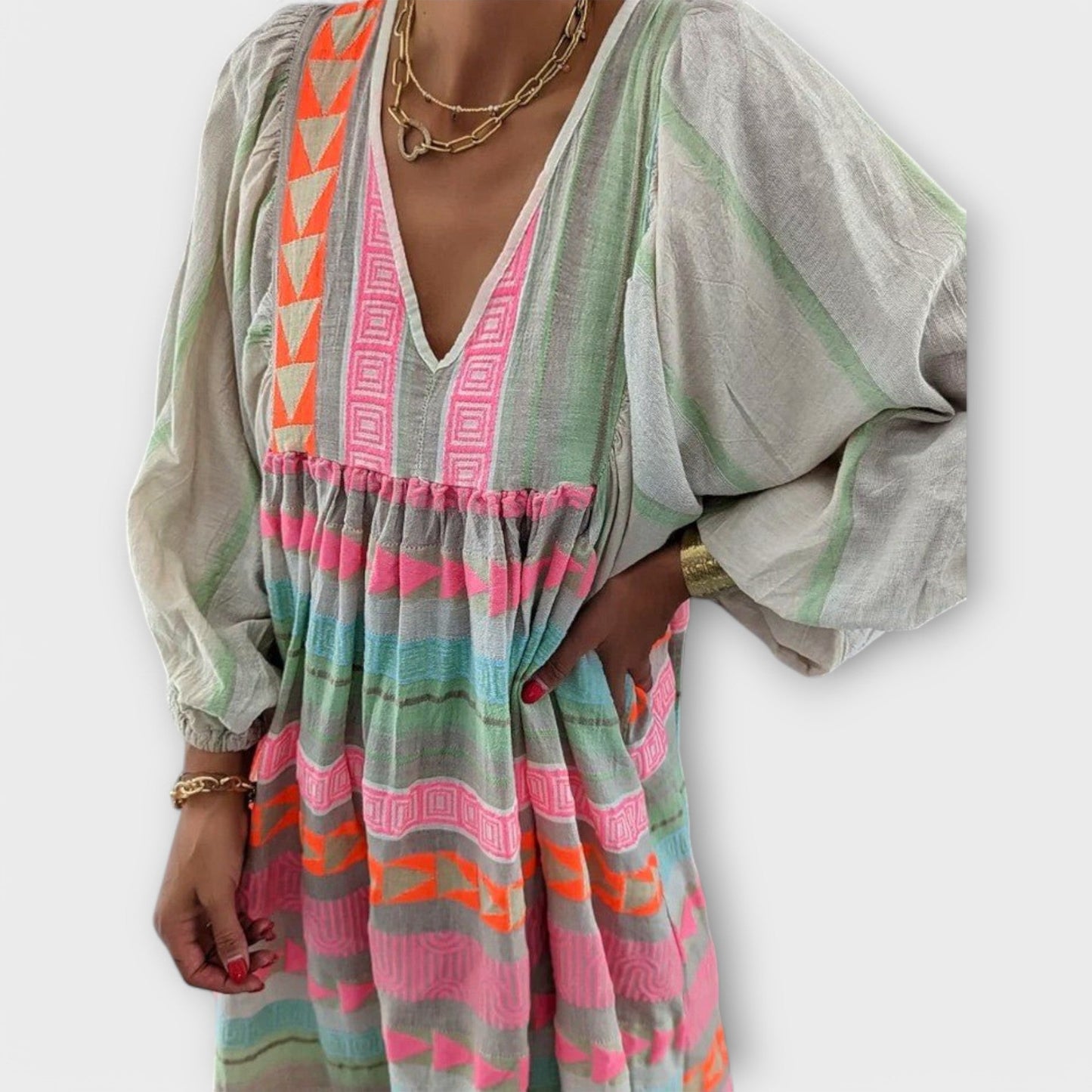 Hermine Bright Loose-Fitting Dress