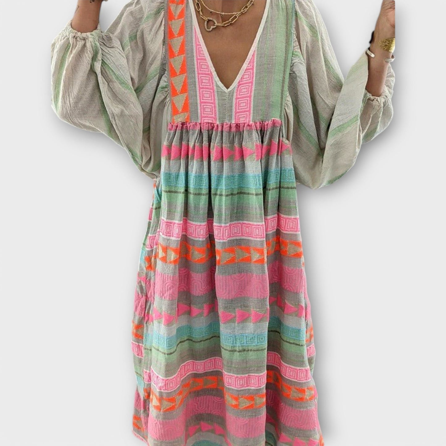 Hermine Bright Loose-Fitting Dress