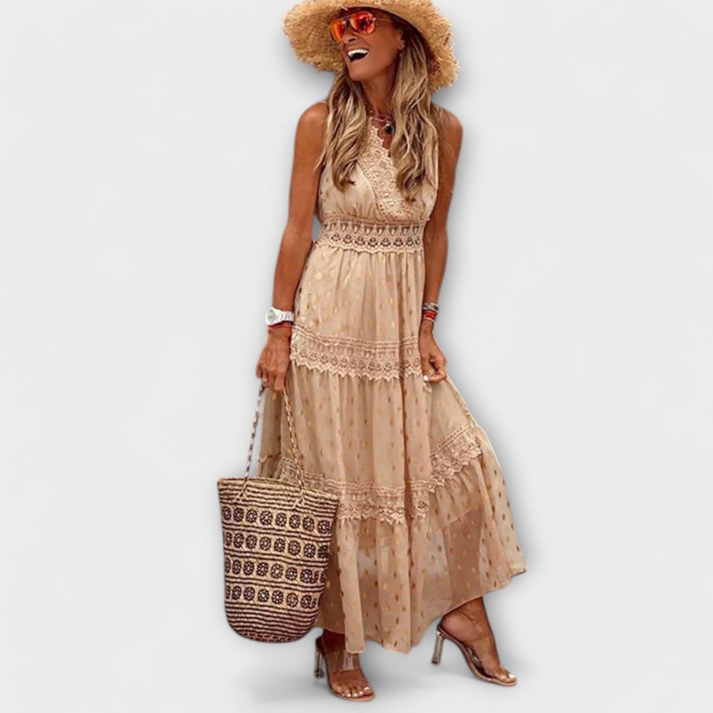 Lola - Boho Lace Maxi Dress