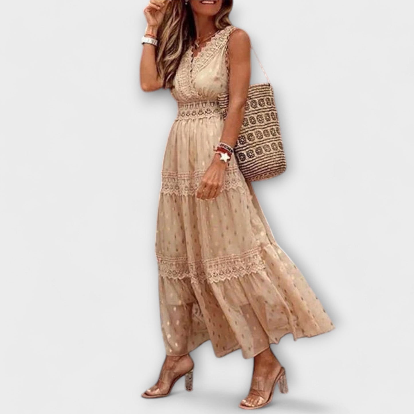 Lola - Boho Lace Maxi Dress