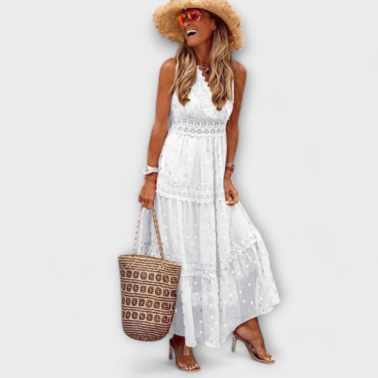 Lola - Boho Lace Maxi Dress