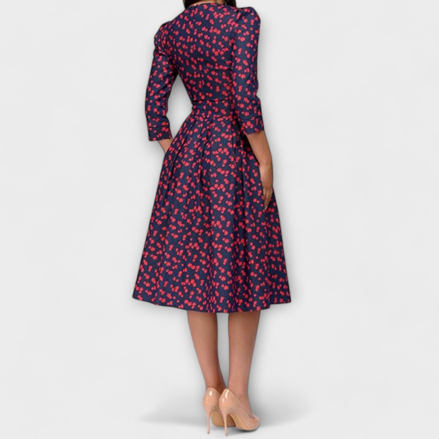 Retrozo - Stylish Knee-Length Dress