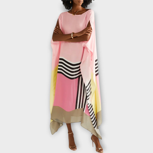 Elenora - Geometric Kaftan with Locker Cut