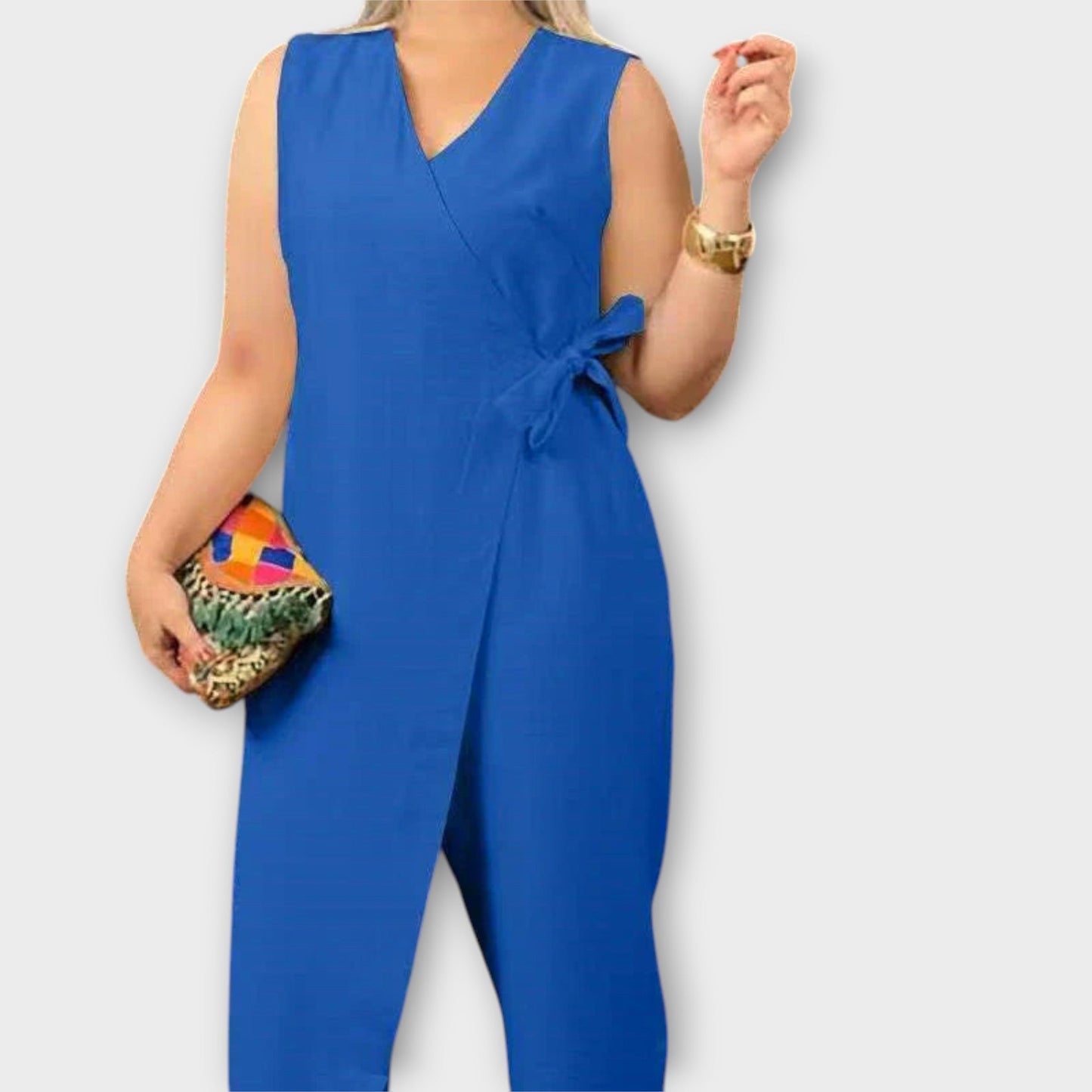 Lilianna - Stylish Wrap Design Jumpsuit